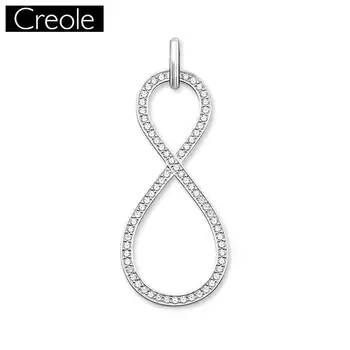 

Pendant Infinity Eternity For Women Fashion Jewelry 925 Sterling Silver Zirconia Gift Europe Fashion Pendant Fit Necklace
