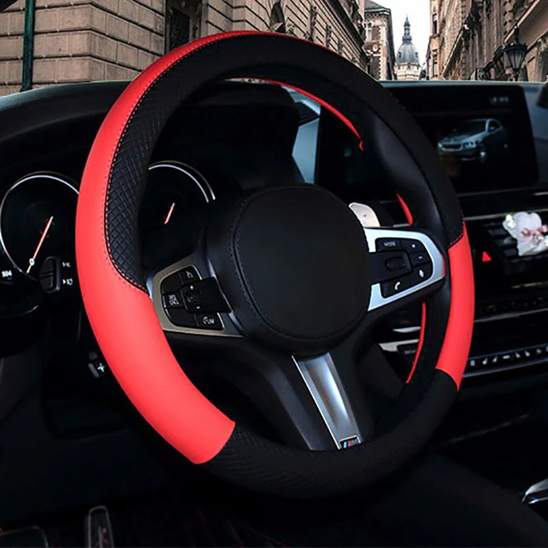 Искусственная кожа Универсальный 38 см автомобильный Стайлинг Спорт авто руль