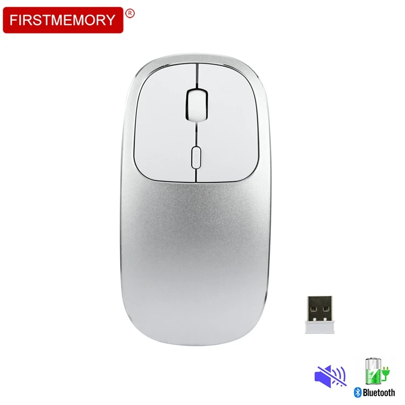 Bluetooth беспроводная оптическая компьютерная мышь бесшумная перезаряжаемая USB Mause