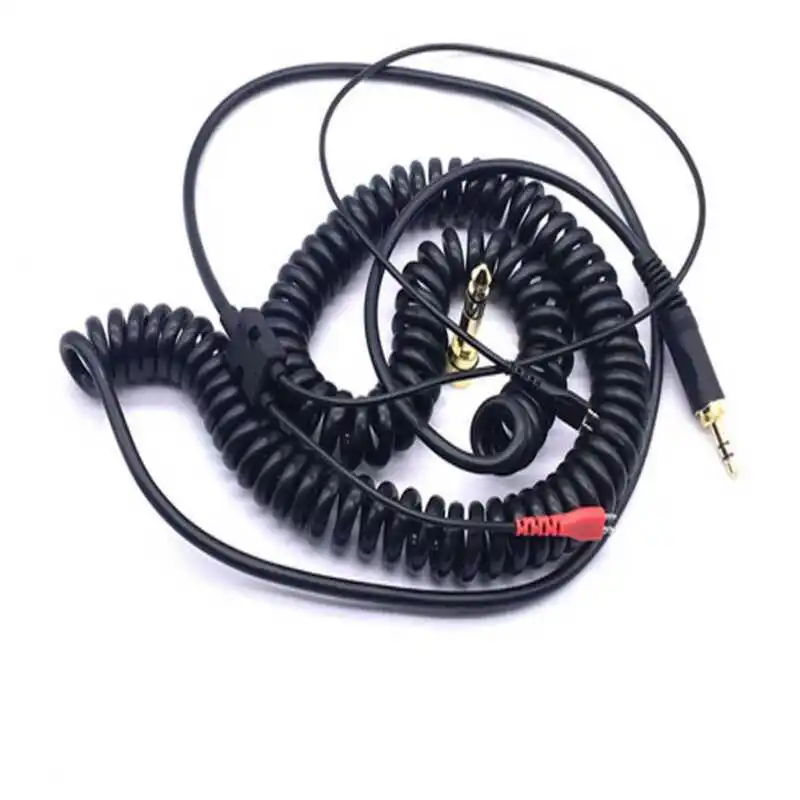 Black Coiled Cable For Sennheiser HD 25 