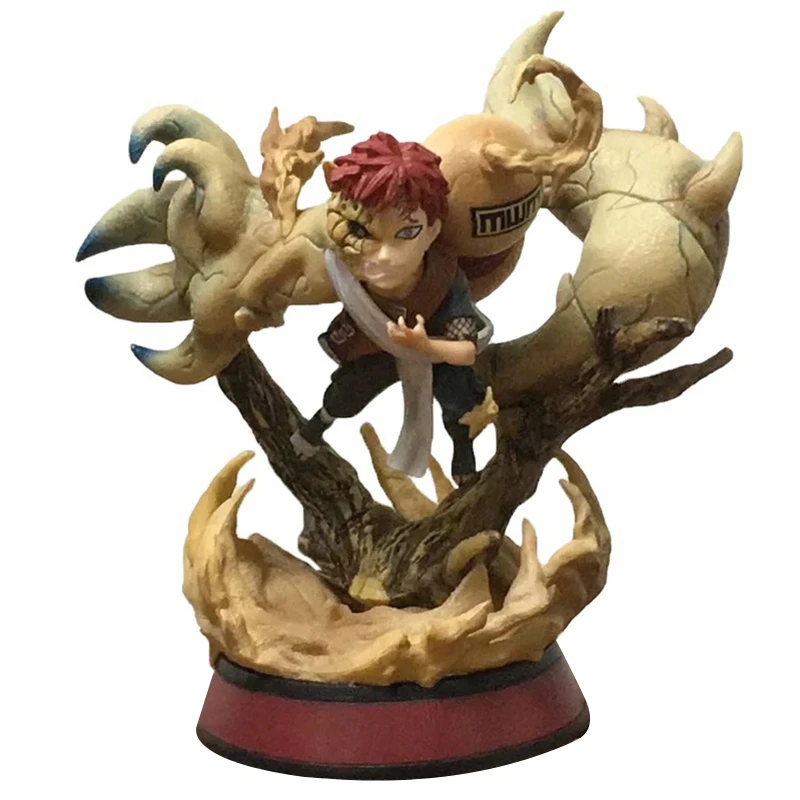 Naruto Shippuden Anime Model Gaara Q Version Action Figure 10cm PVC One-Tailed Shukaku Battle Statue Collectible Toy Figma | Игрушки и