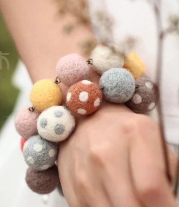 Candy wave pointset wool needlepoint kit felt needle felting bracelet craft needlecraft DIY handmade | Дом и сад
