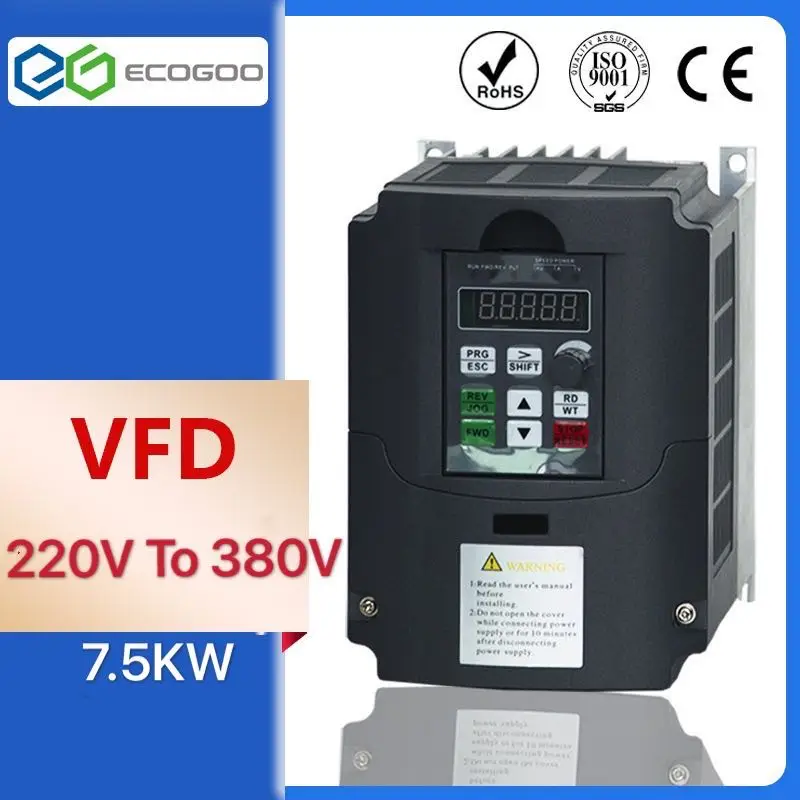 Inverter 7.5KW 220 into 380 out single phase 220V household electric input Three-phase 380V output | Обустройство дома