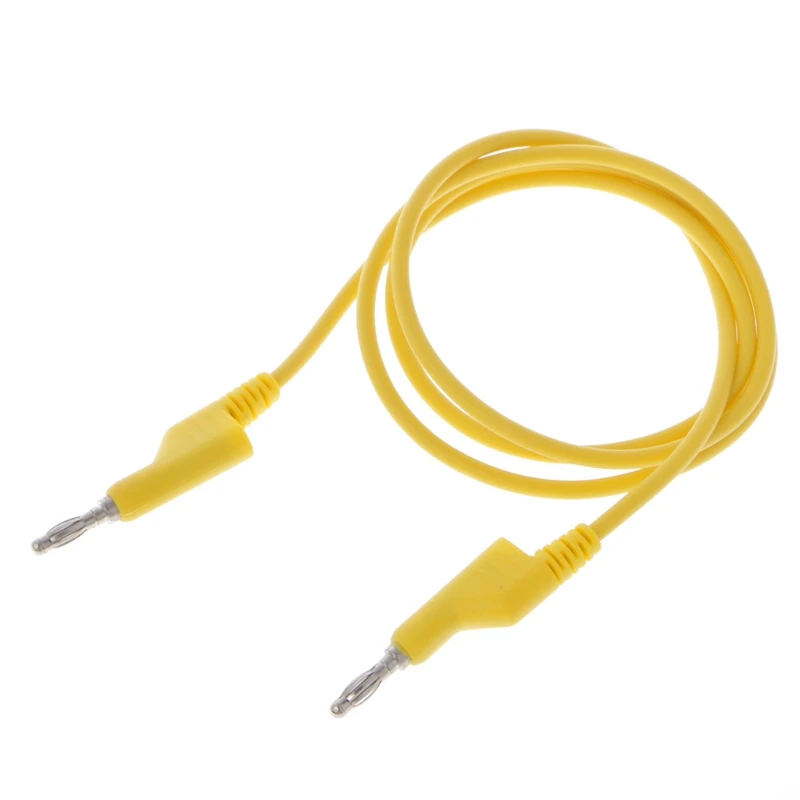 

5 Pcs 4mm Dual Banana Plug Smooth Silicone Lead Test Cable For Multimeter 1m 5 Colors