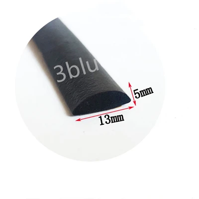 Rodada D Isolamento Bar Strip 3mm - 38mm Grosso Preto