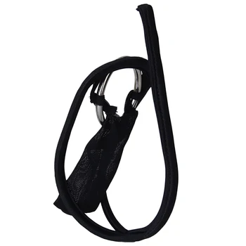 

Black Mens Open Front Chic Thong Invisible Underwear Panty W/ Ring&Pouch