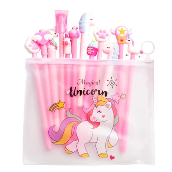 

10Pcs/Set Gel Pen Unicorn Pen Stationery Kawaii School Supplies Gel Ink Pen School Stationery Office Suppliers Pen Kids Gifts
