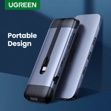Ugreen USB C концентратор портативный type C к Мульти USB 3,0 концентратор HDMI адаптер док-станция для MacBook Pro Air USB-C 3,1 разветвитель порт type C концентратор