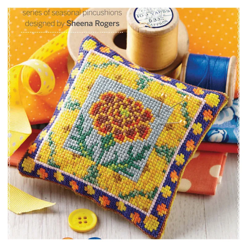 Cross Stitch Pin Needle Cushion 048 14ct Biscornu Needlework DIY Kit Embroidery Set Counted Cross-Stitching Pincushion | Дом и сад