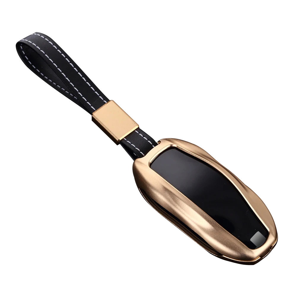 Gold USB Запасные части протектор Fob оболочка крышка Держатель автомобиля алюминиевый сплав автомобиля пульт дистанционного ключа чехол Аксессуары для Tesla модель S - Цвет: Gold USB