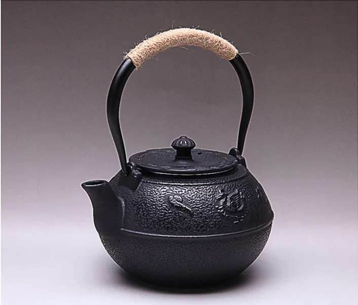 1.2л литра вход ржавчины-стойкий ручной чугунный пенопластовый чайник японский стиль чугунный чайник с эмалью утечки чая чайник H042