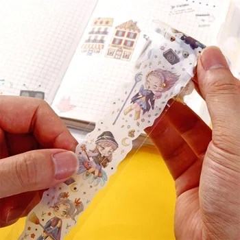 

Bronzing Japanese Masking Tape Set Creative Cartoon Handmade Diy Hand Account Stickers Student Stationery Decorative Stickers