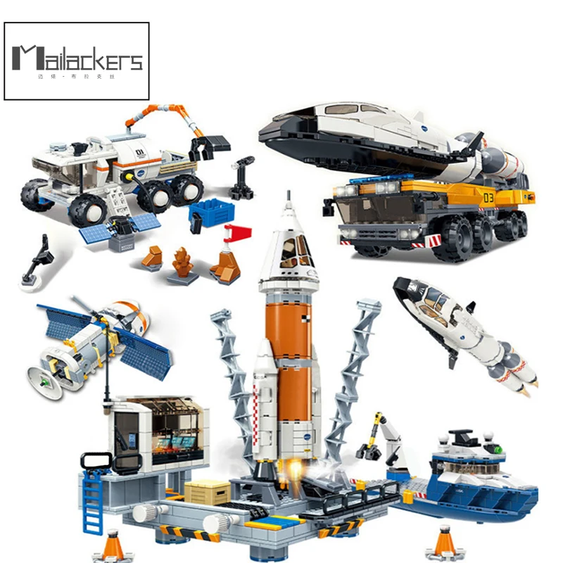Космический пусковой центр серии Mailackers модель ракеты строительные блоки
