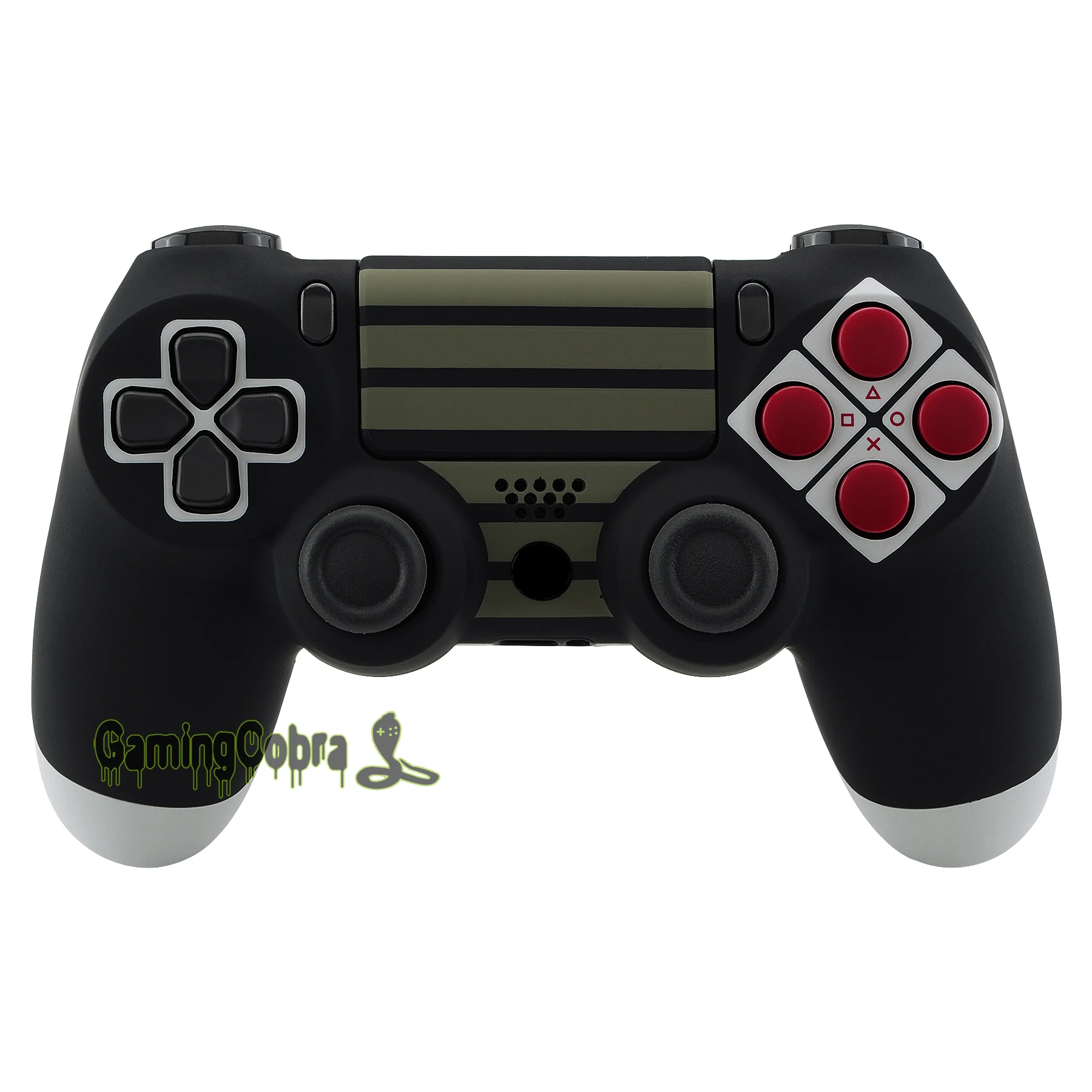 

Classics NES Style Soft Touch Replacement Housing Shell with Face Buttons for PlayStaton 4 PS4 Slim PS4 Pro CUH-ZCT2 Controller