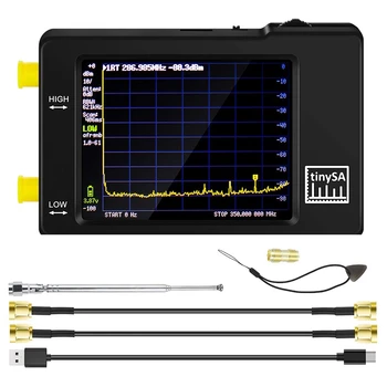 

Hand Held Tiny Spectrum Analyzer TinySA By Hugen 2.8Inch Display 0.1MHz to 350MHz Input Signal Generator with Battery