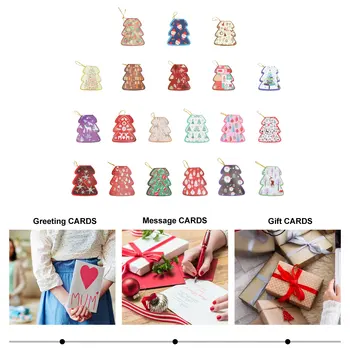 

160Pcs Greeting Cards Set Christmas Blessing Cards Christmas Tree Hanging Cards ​Xmas Cards Xmas Pendant Gift Cards For Party