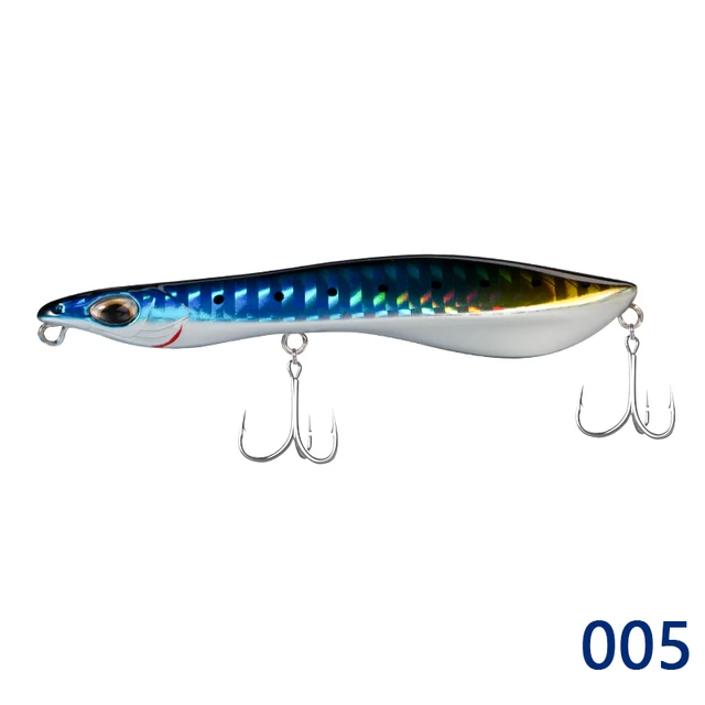 D1 Poppers Lure wtd Long Casting 80MM5.2g Floating 115MM 15.2G /21.3g Pencil Bait Saltwater Freshwater Snakehead of Pike Fishing 005