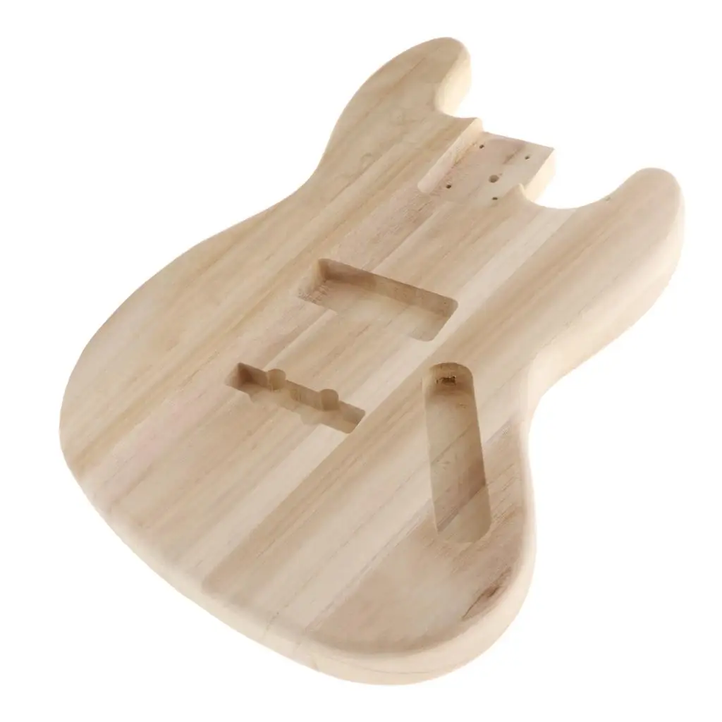 Unfinished Electric Guitar Body Handcrafted Guitar Barrel Maple Wood for JB Style Bass Guitar Replacement Parts