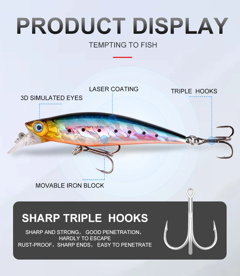 Cat Claw Lure Premium Series 303M Hard Minnow Fishing Lure Artist Minnow Freshwater Fishing Trout Lure Hard Bait 33g 100mm