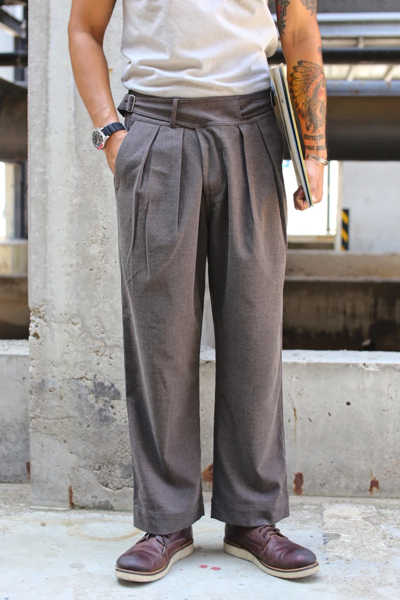 Abito da uomo autunno panno di lana Pant of Glory Gurkha pantaloni pantaloni  VINTAGE da uomo|Suit Pants| - AliExpress