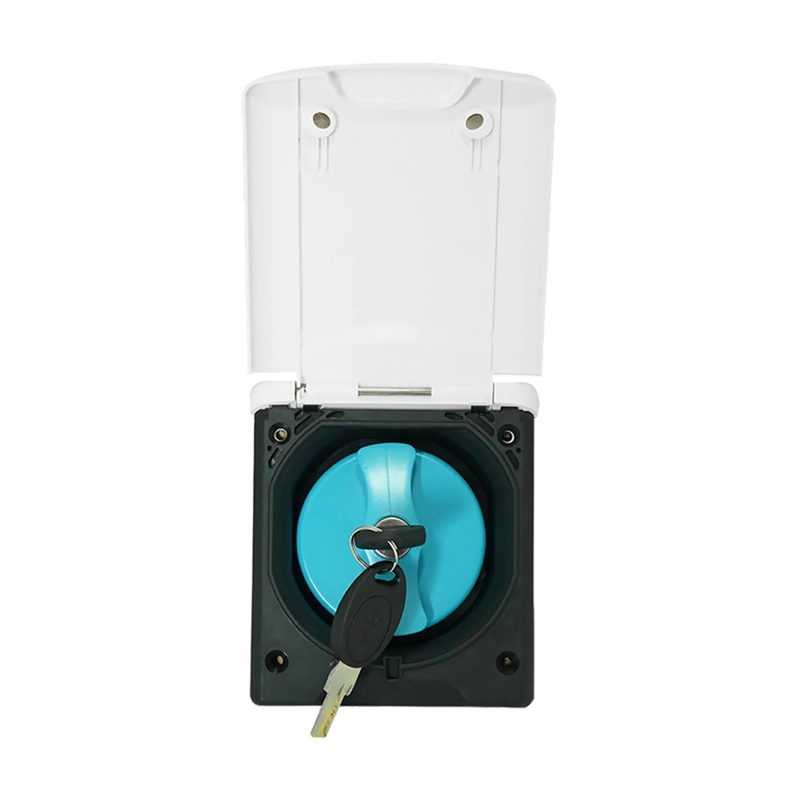 ANAJOY Campervergrendeling waterdop met sleutels, zwaartekracht waterinlaat afsluitbare dop, zoetwatervulluik inlaatfilter afsluitbaar voor camper, camper, caravans, aanhangwagens, boten, (wit