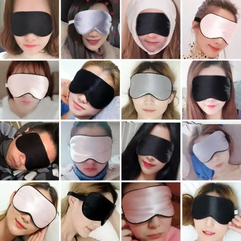 

Ice Compress Hot Compress Double-Sided Silk Eye Mask Shading Breathable Lunch Break Sleep Pajama Protection Eye Patch for Both M
