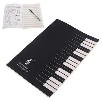 

26cm*18.5cm*1cm50 Pages Music Sheet Spiral Notebook Stave Staff Manuscript Paper Exercise Book