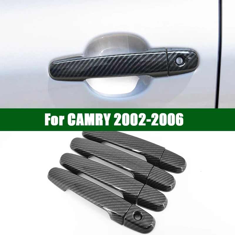 

FOR 2001-2006 TOYOTA CAMRY Carbon Fiber Pattern Car Door Handle Cover Trim 2002 2003 2004 2005
