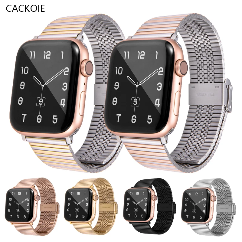 

Stainless Steel Strap For apple watch band 5 4 38 42mm for iwatch metal 40 44mm for apple band 6 5 4 3 2 sport watches bracelet