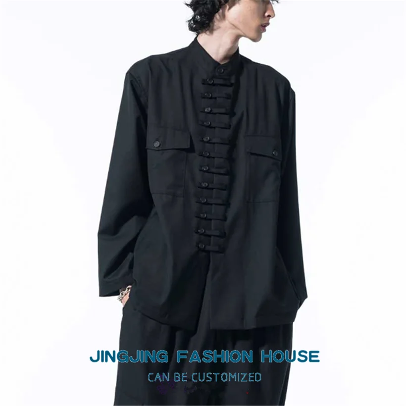 S-6XL!!!2022 Spring and Autumn men's loose collar jacket casual men's jacket youth solid color versatile fashion long sleeves