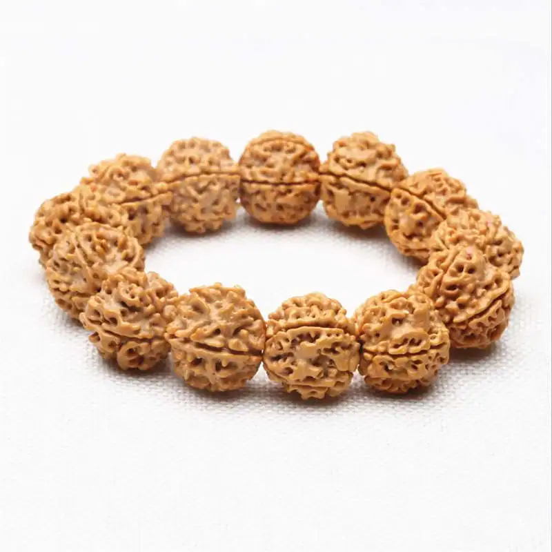 Cinque Teste Big Rudraksha Bodhi Perline Bracciali Per Uomo Buddista Tibetano Perline Di Preghiera Mano Mala Bro853