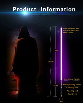 

Lightsaber RGB Jedi Sith Light Saber Force FX Lighting Heavy Dueling Color Changing Sound FOC Lock up Metal Handle