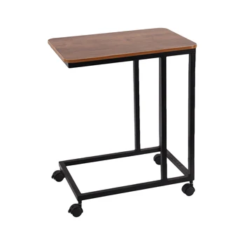 

C Table Sofa Side End Tables Slide Under Mobile Snack Side Table Wood Look Over Bed Metal FrameTable