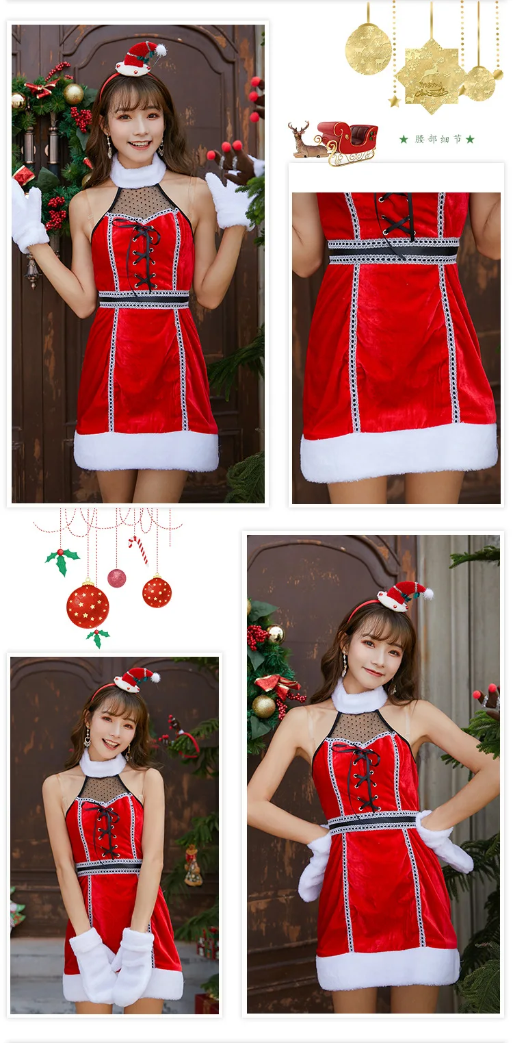 Рождественский костюм экспорт из Японии и Южной Кореи вечерние красные клетчатые рождественские платья