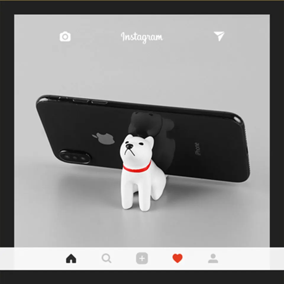 Милый мультяшный медведь собака Телефон Стенд Кронштейн мобильный смартфон Держатель рабочего украшения поддержка для iPhone XiaoMi huawei samsung - Цвет: dog