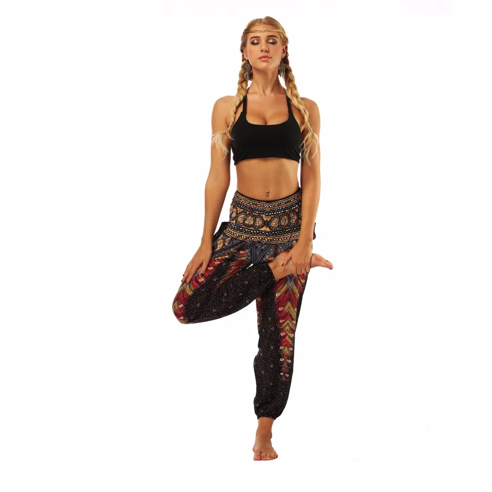 TL004- Brown wide leg loose yogqa pants leggings (1)