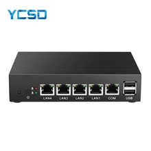 

YCSD Mini PC 4 Gigabit Ethernet LAN Celeron J1900 Pfsense Ubuntu Windows 10 pro Firewall Router 4-RJ45 VGA Thin Mini Computer PC