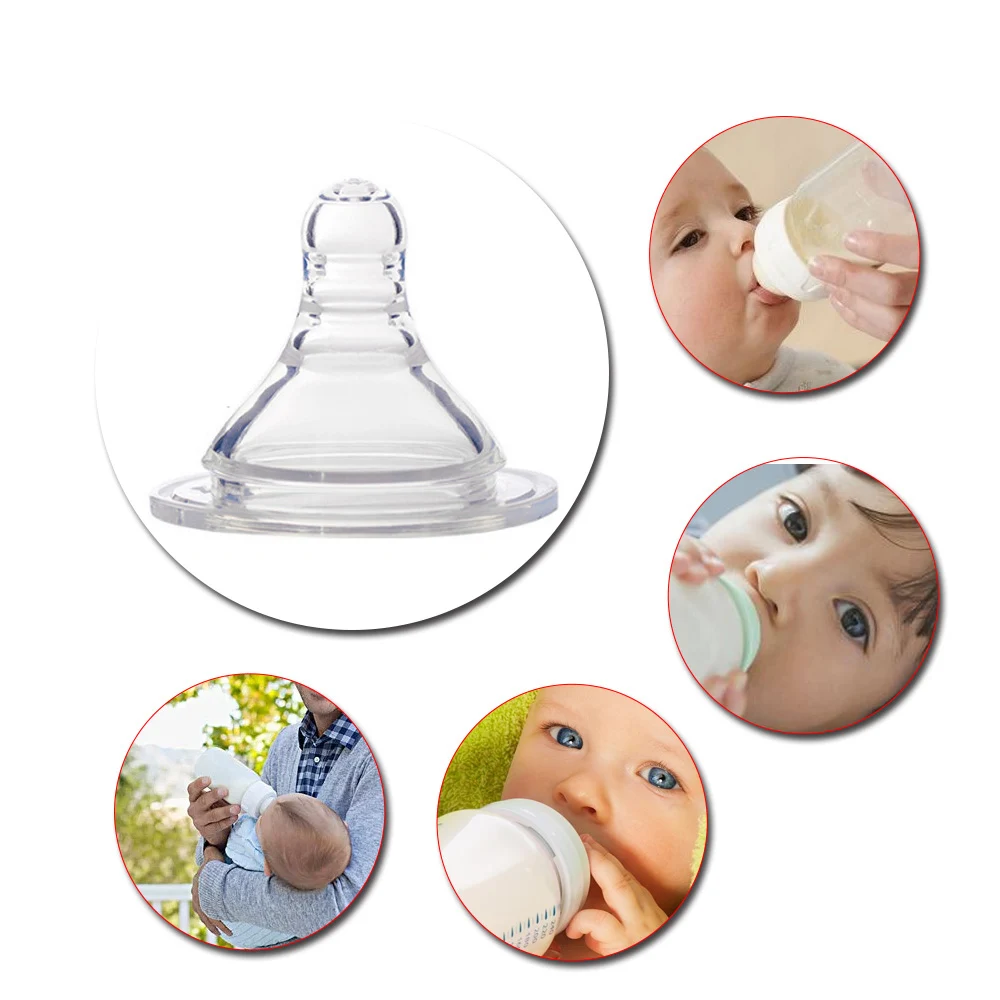 Классические пищевые бутылочки из жидкого силикона с широким горлом для