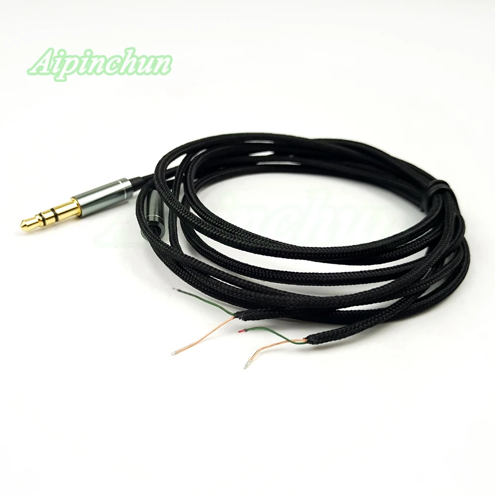 Aipinchun 3,5 мм 3-контактный разъем DIY кабель наушников Ремонт Замена провод шнур черный Цвет A42
