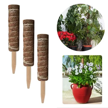 

1/2/4PCS Coir Moss Totem Pole Coir Moss Stick for Creepers Plant Support Extension Climbing Indoor Garden Plants 30/40/45/60cm