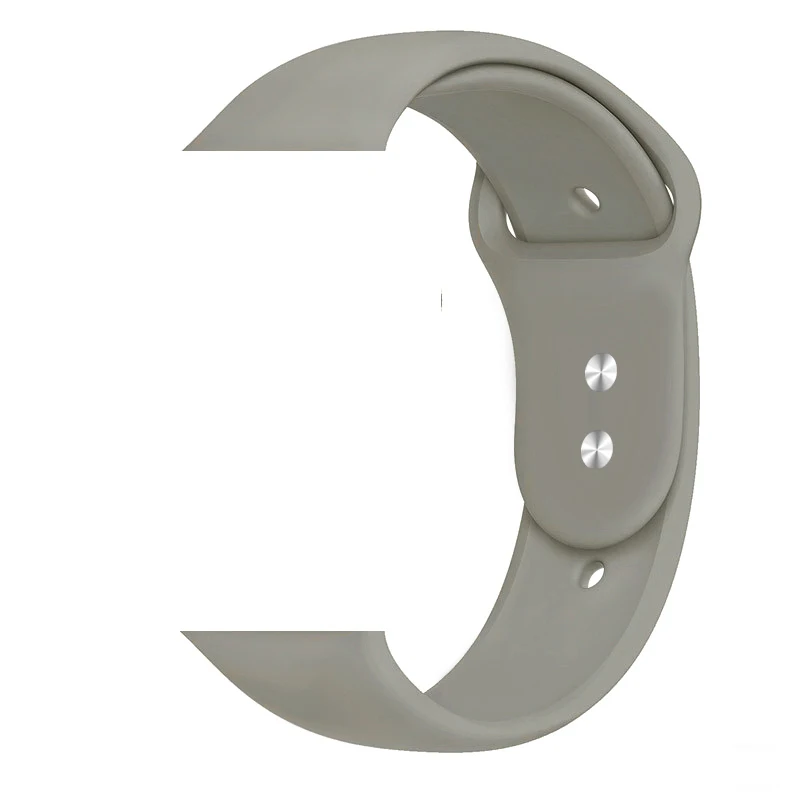 Серия Apple Watch цветной мягкий силиконовый спортивный ремешок с двумя гвоздями 5 4 3 2 1 38 мм 42 мм iWatch резиновый сменный ремешок 40 мм 44 мм - Цвет ремешка: 14