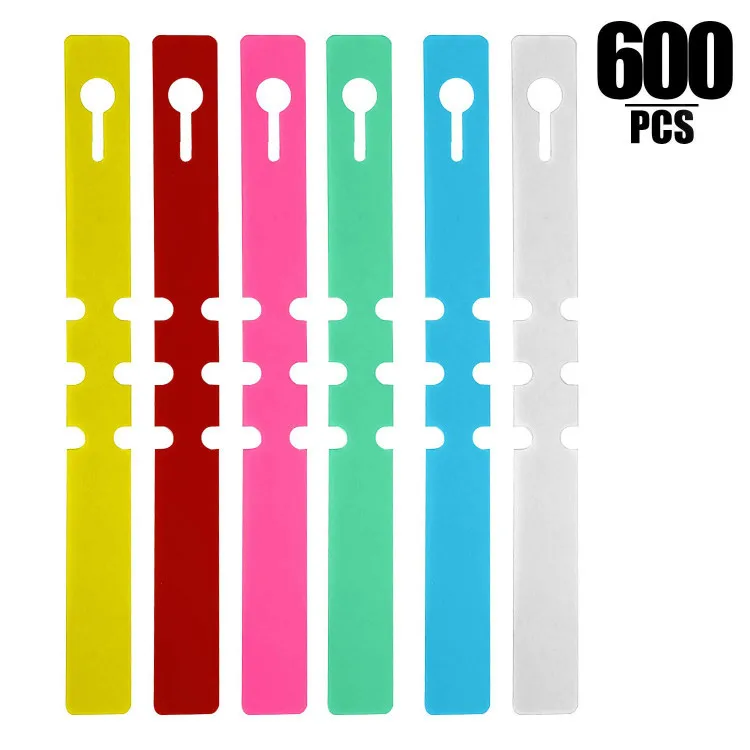 6 Colors Plant Labels, PVC Plant Tags for Garden Adjustable Waterproof Plant Tags