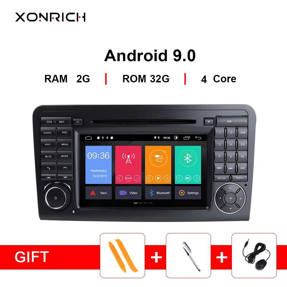 Автомобильный мультимедийный плеер 2 Din Android 9 0 для Mercedes Benz ML W164 X164 ML350 ML500 GL320 GPS