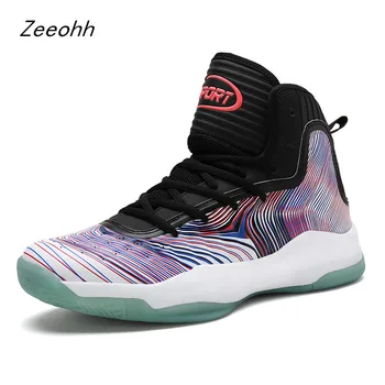 

2019 New Basketball Shoes High-Top Breathable Non-slip Basketball Sneakers Shockproof Mens Sport Shoe Large Size 39-47