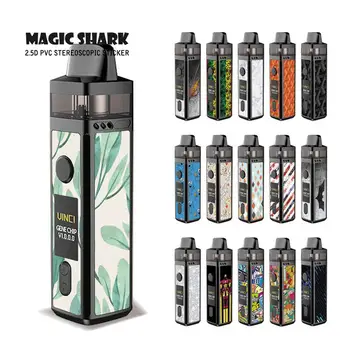 

Magic Shark Batman Flash Leaf Flower New PVC Stereo Sticker Film Vape Case Cover for VOOPOO VINCI Kit