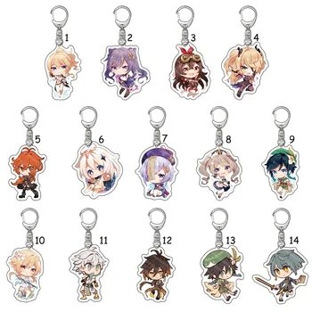 

Anime Keychain Genshin Impact Venti Paimon Player Diluc Klee Man Key Chain for Womens Accessories Cute bag Pendant Key Ring Gift