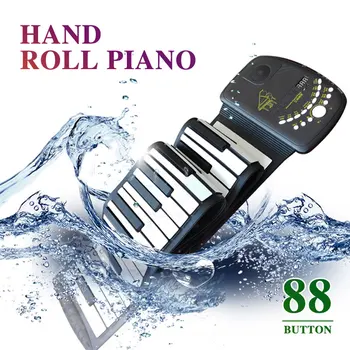 

Roll Up Piano with Loud Speaker Flexible 88 Key Electronic Keyboard Piano Electronic Organ Music Adult School Gift USB Charging