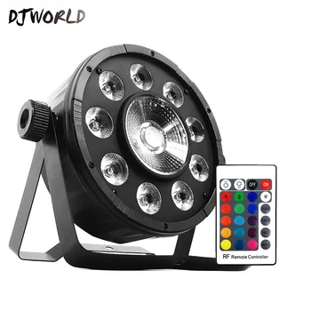 

Wireless Remote Control LED Flat Par 9x10W+30W RGB Lighting Led Stage Lights Led Par Light For Stage KTV Party Pub