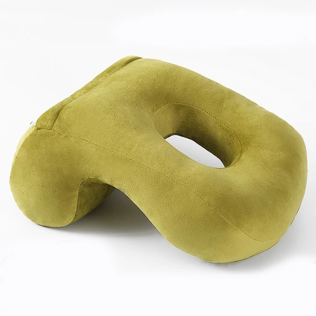 Green Новинка, подушка с эффектом памяти, хлопок, для офиса, полдень, Подушка для сна, дышащая, настольная, Подушка для сна, медленный отскок, свободные руки, подушка для тела - Цвет: Green