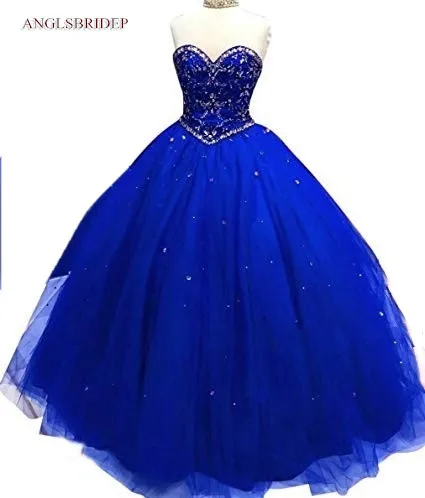 Fashional Ball Gown Quinceanera Dress For 15 Party Sexy Sweetheart Crystals Vestidos De 15 Anos Debutante Gown Party Dress